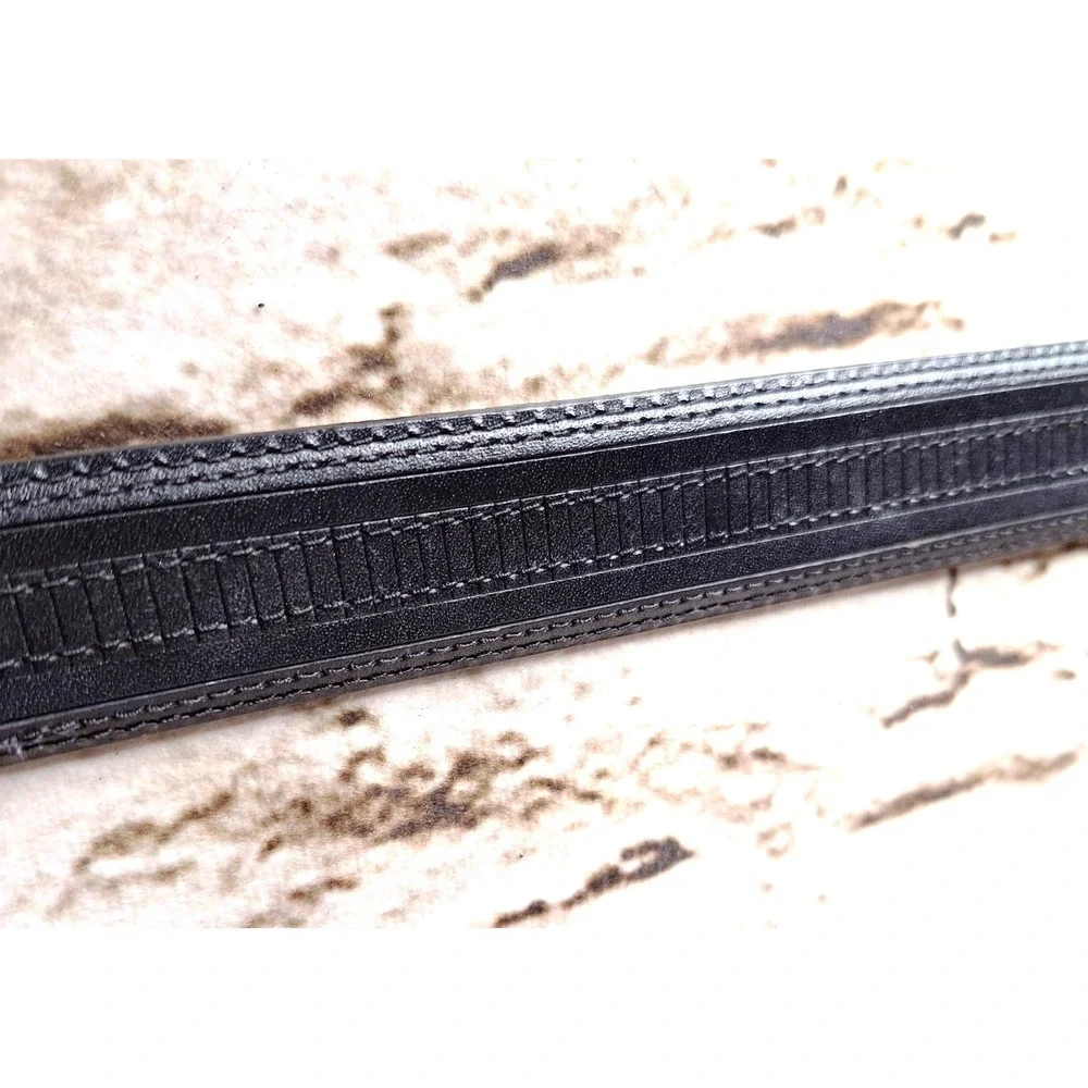 Dockers Wide Black Genuine Leather Dress Belt - Men's Size‎ 38